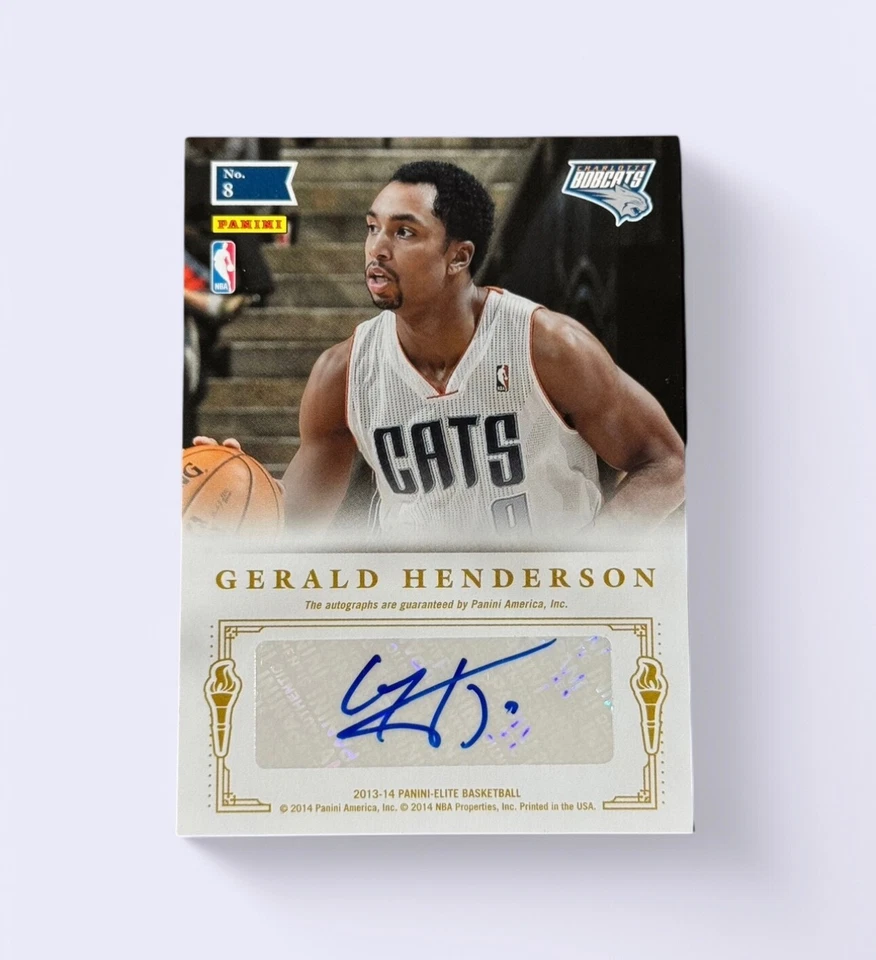 Christian Laettner/Gerald Henderson 2013-14 Dual Auto #8 Panini Elite /25 - Image 2 of 2