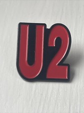 U2 red and black enamel metal pin badge, brand new!