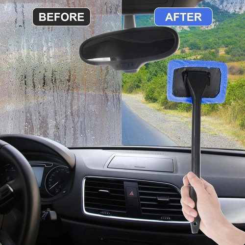 6× Window Windshield Cleaning Set Tool Microfiber Car Wiper Cleaner Glass Brush - Picture 2 of 15