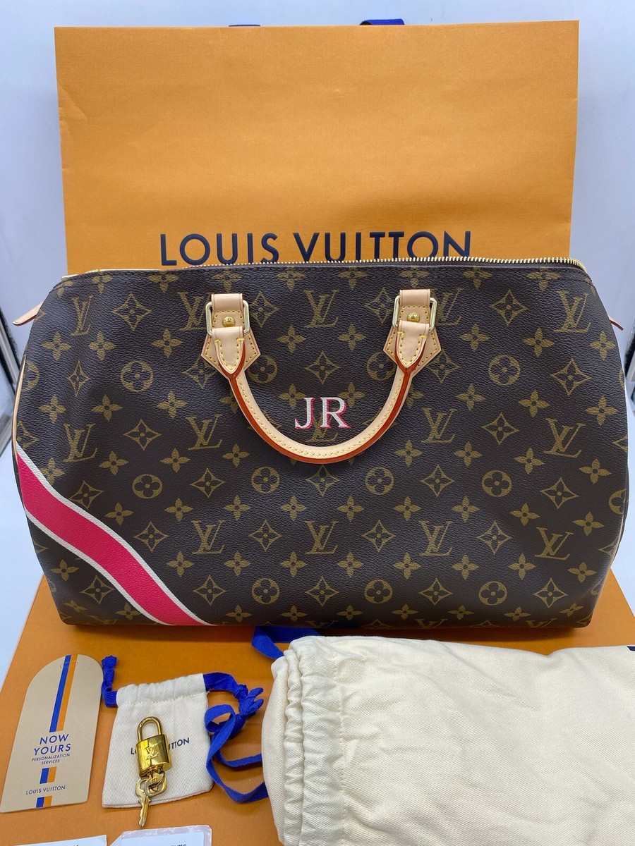 Louis Vuitton Speedy Duffle 40 Brown Leather Customized