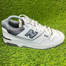 New Balance 550 Mens Size 8 White Gray Athletic Running Walking Shoes Sneakers