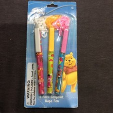 Disney Winnie The Pooh 3 Pack Ballpoint Rope Pens New Factory Sealed-