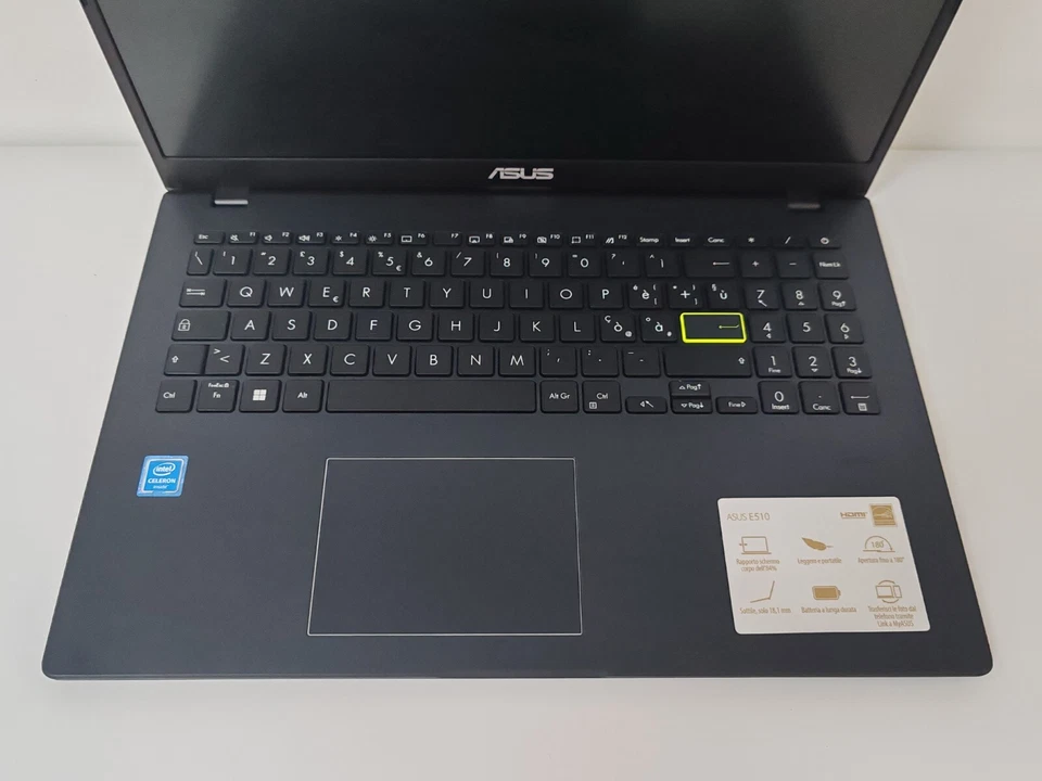 NOTEBOOK ASUS E510 INTEL CELERON N4000 4GB RAM 128GB HD WIN11 WEBCAM - Immagine 2 di 4