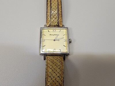 Tommy Bahama TB1000 Men's Square Pineapple Dial .925 Silver 34mm
