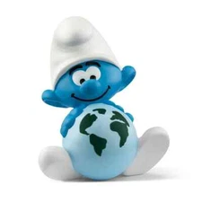 20844 Sustainability Planet Smurf 2-inch Plastic Figurine NEW 2023 SMURFS SET