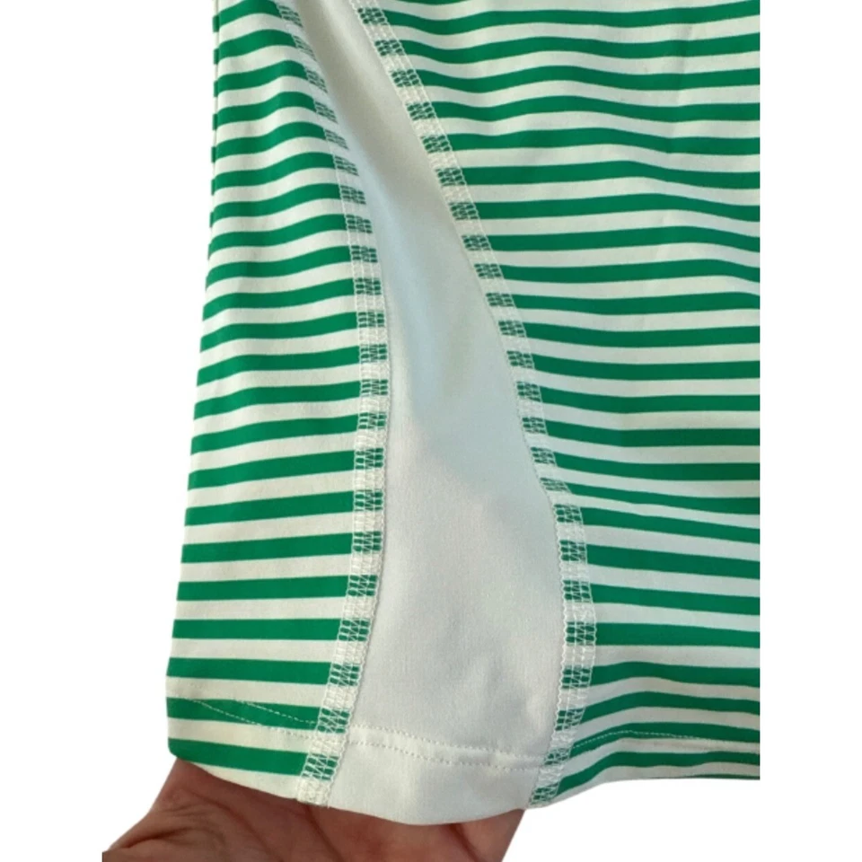 Top de natación Tory Burch deportivo protector contra erupciones a rayas manga corta atlético logotipo mediano Foto 3 de 4