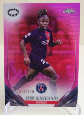 2023-24 TOPPS CHROME WOMENS UEFA SANDY BALTIMORE #50 PINK SER# 11/199