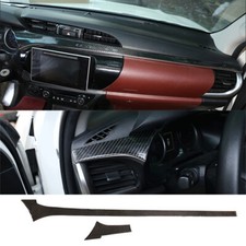Panel de tablero de consola central de fibra de carbono para T@yota Hilux Revo 2015-2021
