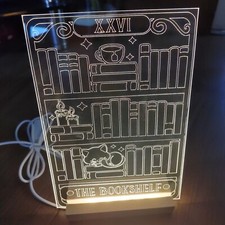 Engraved Acrylic Light. The Bookshelf