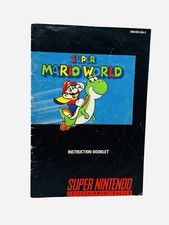SNES Super Nintendo Mario World VTG Instruction Manual Booklet Only Authentic