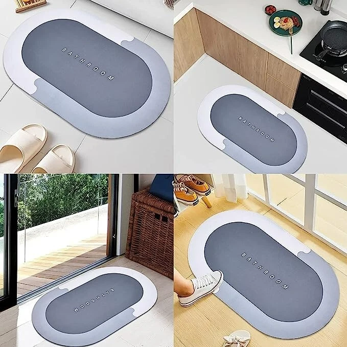 Bathroom mat Water Absorbing Mat for Bathroom Quick Dry Rubber