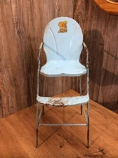 Vintage 1950’s AmsCo Metal Toy Doll Highchair High Chair L10
