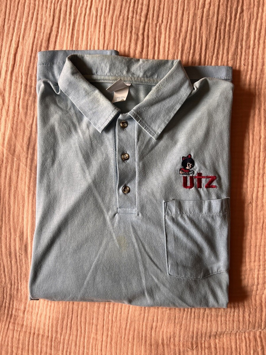 UTZ Quality Foods Employee Polo Shirt XL Blue Snack Food Potato