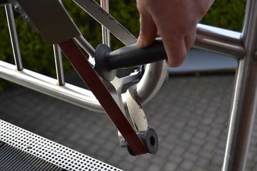 Rohrbandschleifer Winkelschleiferaufsatz Bandschleifer Edelstahl Makita Akku - Bild 2 von 9