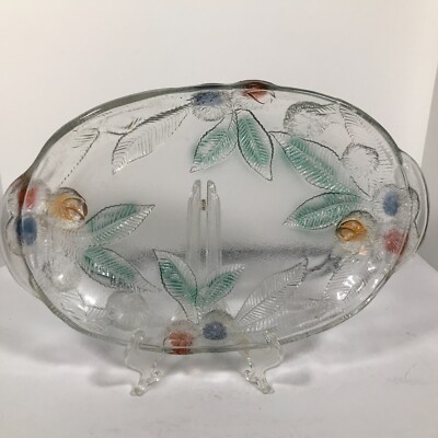 Luminarc Chataignier Chestnut 15.75 X 10 Inch Clear Crystal Serving Platter