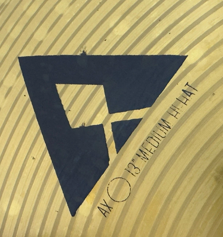 BEGINNER CYMBALS 13” COPPER/STEEL ALLOY BY STAGG 2 PC. AX 13" MED HI-HAT CYMBALS - Image 4 of 4