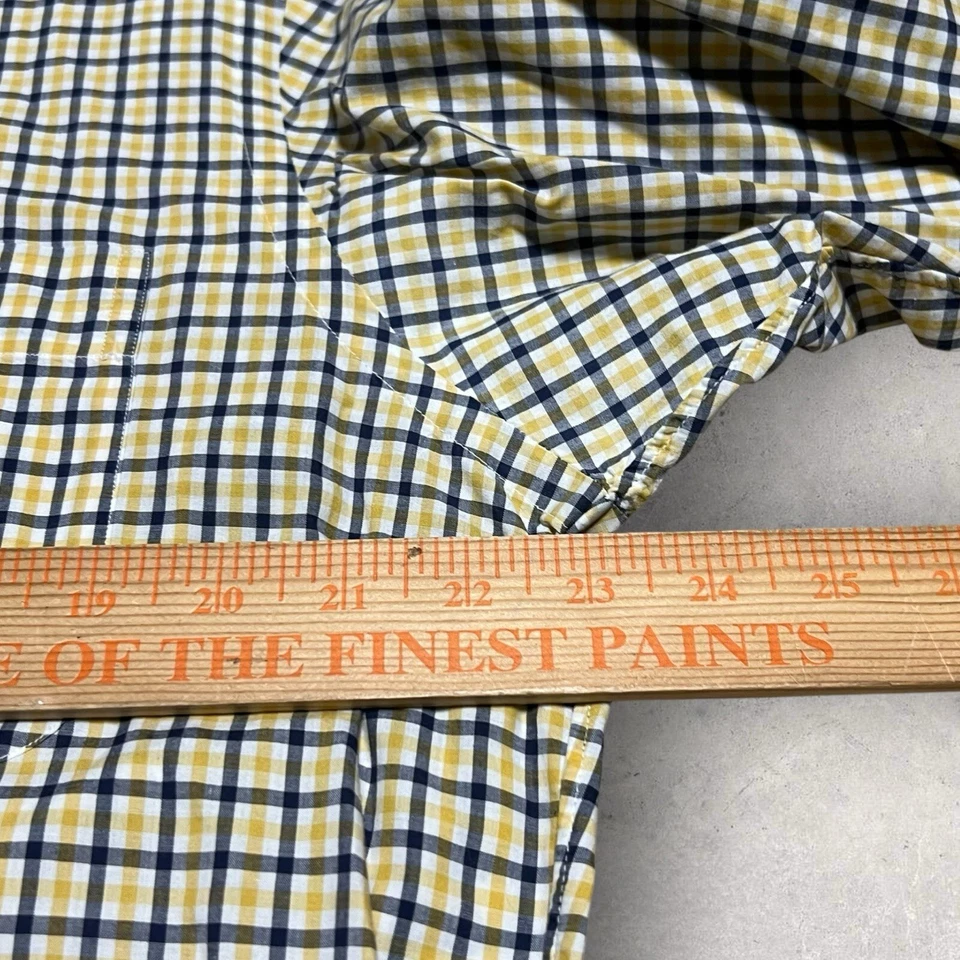 Camisa de Colección Brooks Brothers Para Hombres 16-5 Amarilla a Cuadros Todos los Fabricantes de Algodón Hecha en EE. UU. Foto 4 de 4