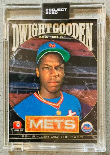 1985 Topps Baseball Project 2020 #86 Dwight Gooden by Ben Baller AKA Dr. K Mets