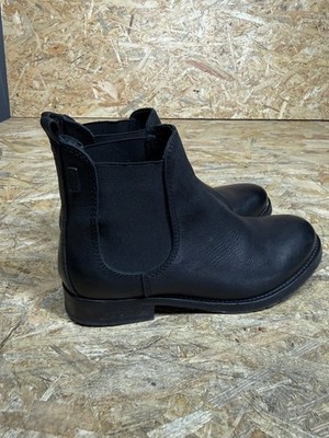 Barbour Stiefel Damen Größe UK 5 Schwarz Leder Chelsea Stiefelette Outdoor Country