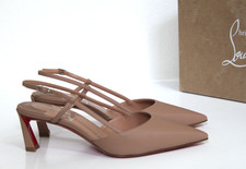 New sz 5 / 35 Christian Louboutin Condoroline Beige Lesther Slingback Pump Shoes
