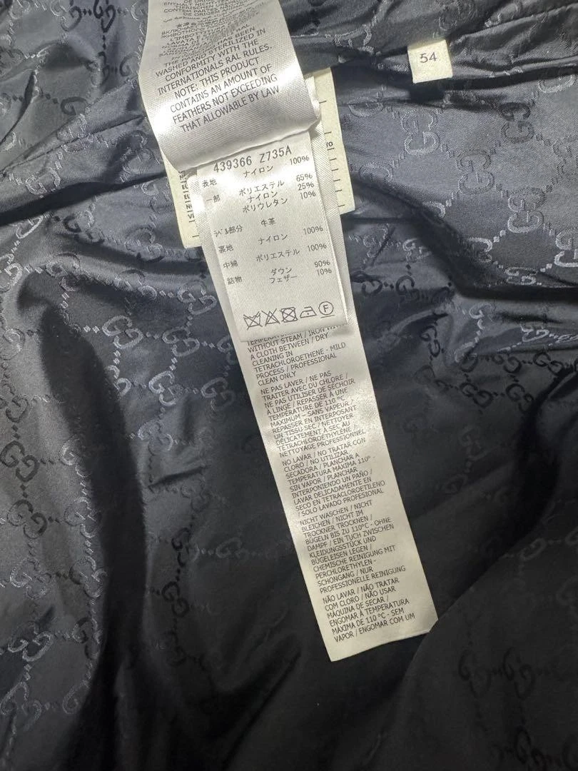 Cappotto Gucci Piumino Modello GG Nero 54 Usatoo