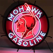 Neonetics 5GSMOH Mohawk Gasoline Neon Sign 24 Width x 24 Height x 4 Depth