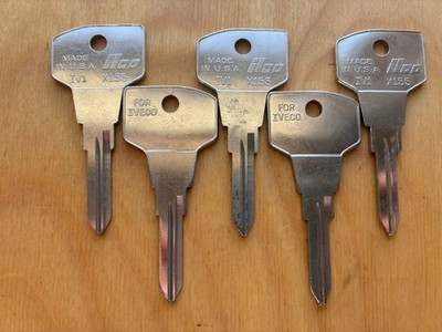 Iveco IV1 / X155 Key Blanks. Lot Of Five(5) Blank Ilco USA Keys.  FOR IVECO 