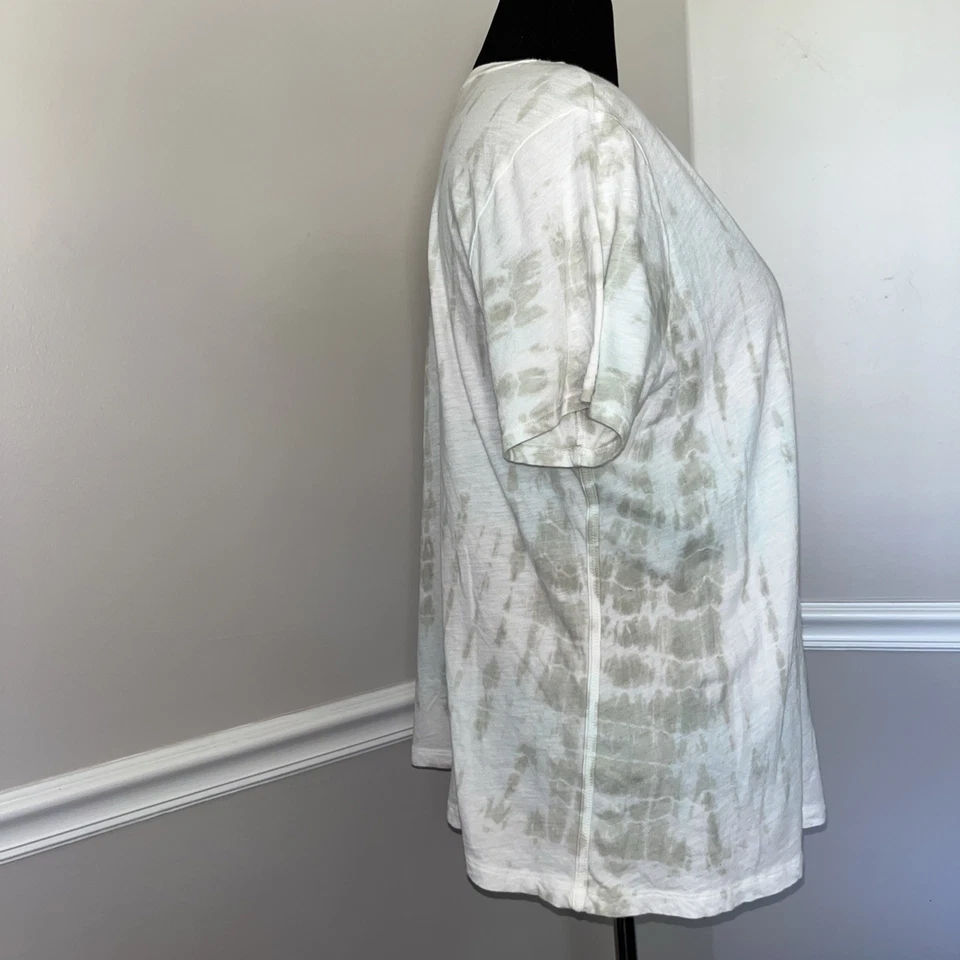 Top pulóver tie dye de algodón manga corta Athleta para mujer talla 2X Foto 4 de 4