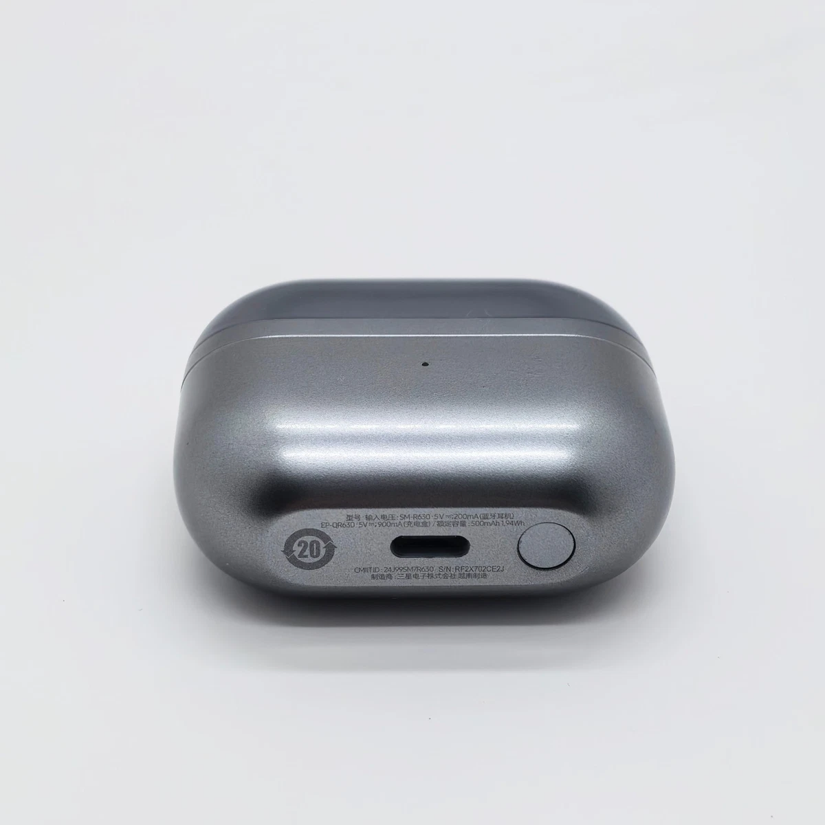 Funda de carga Samsung Galaxy Buds 3 PRO SM-R630 solo repuesto plateada