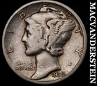 1939-D Mercury Dime- Silver- Scarce Better Date No Reserve #J3947