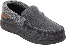 "Mens Moccasin Slippers Indoor Outdoor House Slippers Warm Plush Fuzzy Memory ..