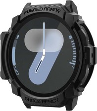 Rugged Armor Case for Samsung Galaxy Watch 7 44mm Durable TPU Cover - Matte Blac