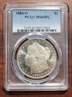 1884-O Morgan Silver Dollar PCGS MS-65 PL Prooflike MS65PL Slabbed Certified
