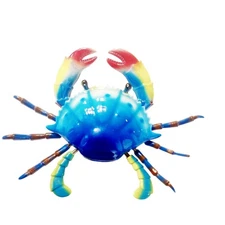 Blue Crab Wiggle Legs Beach Plastic Fridge Magnet Souvenir 4x5 Inches