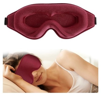 Seidenschlafmaske, 3D Stereo Tiefschlaf Augenmaske bequem verstellbar Ref A47