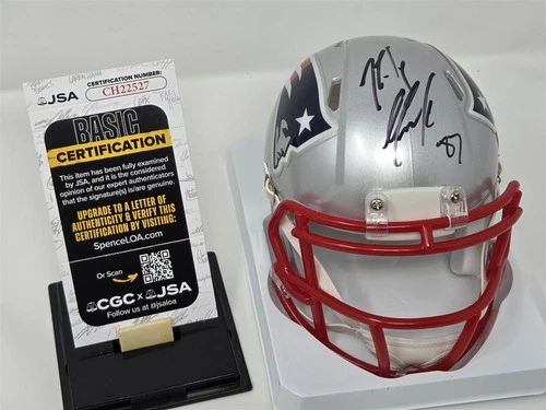 ROB GRONKOWSKI signed PATRIOTS mini helmet JSA COA