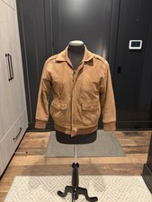 Vintage genuine leather bomber jacket by Charles Klein.