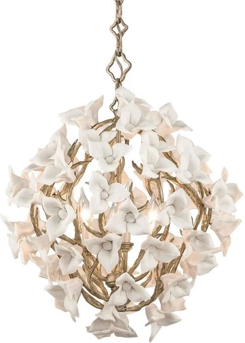 Corbett Lighting 211-44 Lily 4 Light 19"W Pendant - Silver - Picture 1 of 6