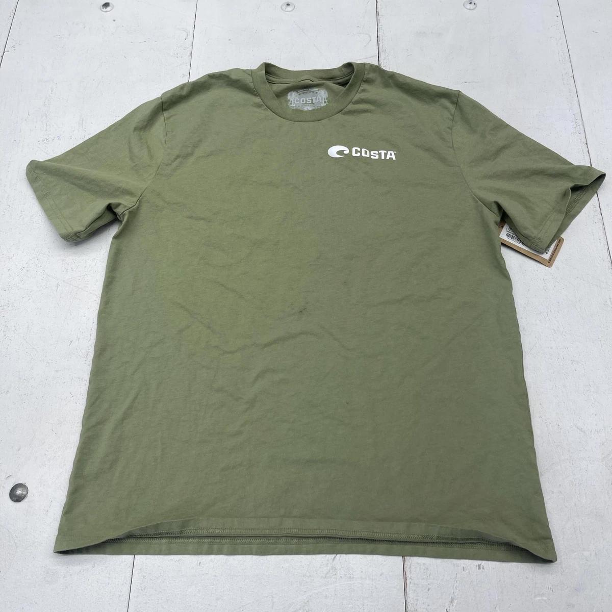 Costa Del Mar T-shirt Uomo – Verde, Taglia Large – Cotone Performante Per L'Avventura