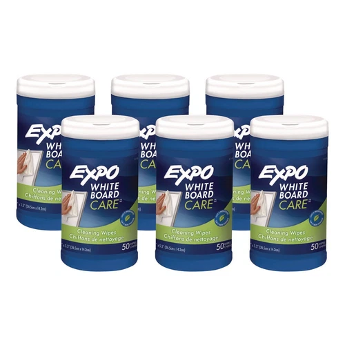 EXPO 81850 6 x 9 Dry-Erase Board-Cleaning Wet Wipes (6/Carton) New