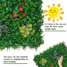 3/6 PCS Artificial Grass Wall Panels 40x40 inch Each Faux Greenery Hedge Balcony