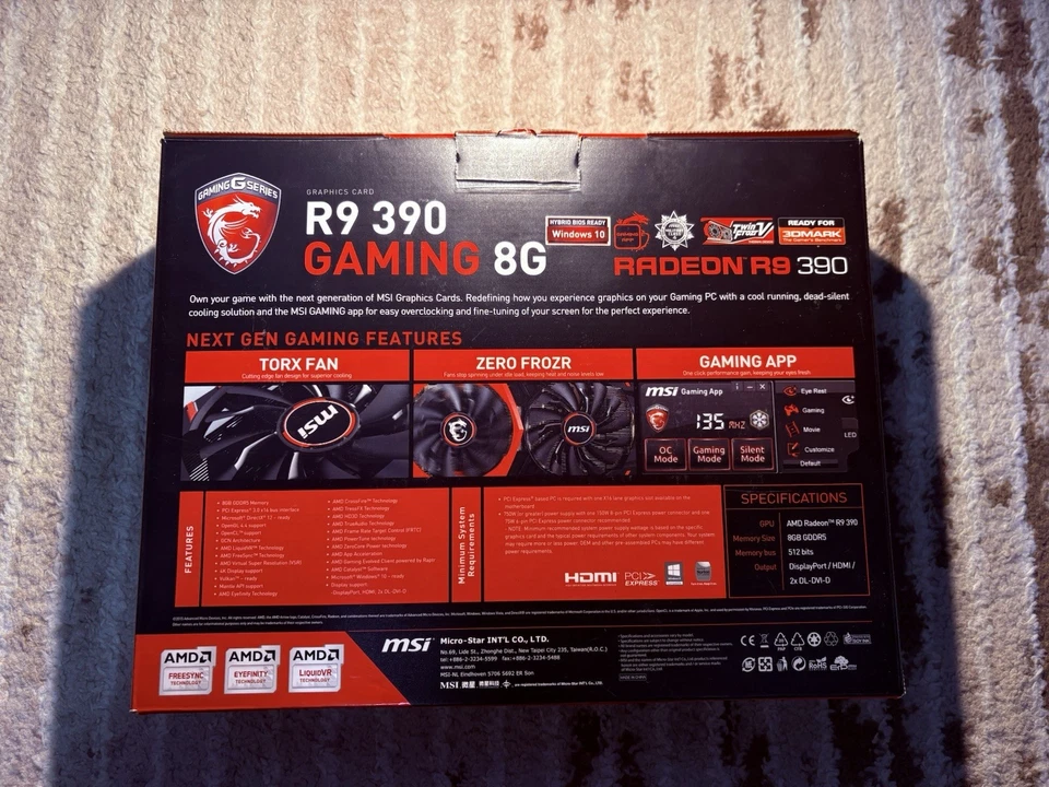 AMD MSI Radeon R9 390 Gaming 8G (GPU) - BRAND NEW - RARE - Image 3 of 3