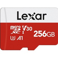 Ultra Fast 256GB microSD Card with Adapter for Smartphones  Tablets - A1 Rated
