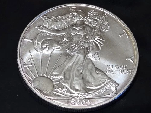 2004 American Eagle Walking Liberty Silver One Dollar Coin 1 oz .999 Fine Silver