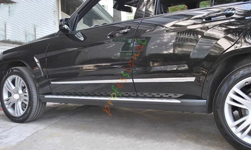 4X Para Mercedes-Benz ML ML63 AMG Carrocería Plateada Molduras Laterales Tira Borde Puerta Foto 2 de 4