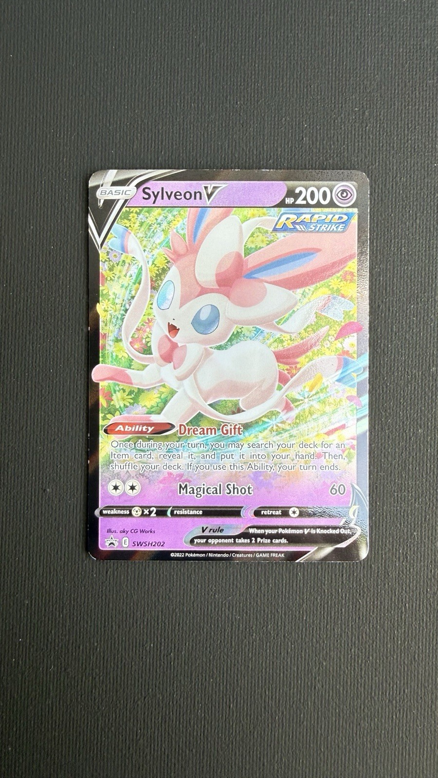 Pokémon TCG Sylveon v SWSH202 Black Star Promos Holo Card NM Condition
