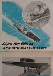 Paddle board Surf Board *Inboard Powered* 1947 HowTo build PLANS original