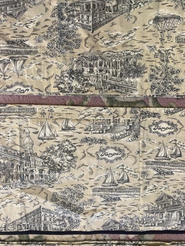 6 Window Valances Yellow/Black Tampa Florida Country Toile Cotton Blend Quality - Picture 7 of 10