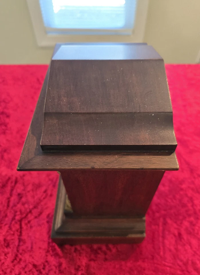 РЕДКИЕ каминные часы Seth Thomas «Berkley» 8 дней красное дерево 89 C — РАБОТАЮТ - Изображение 4 из 4