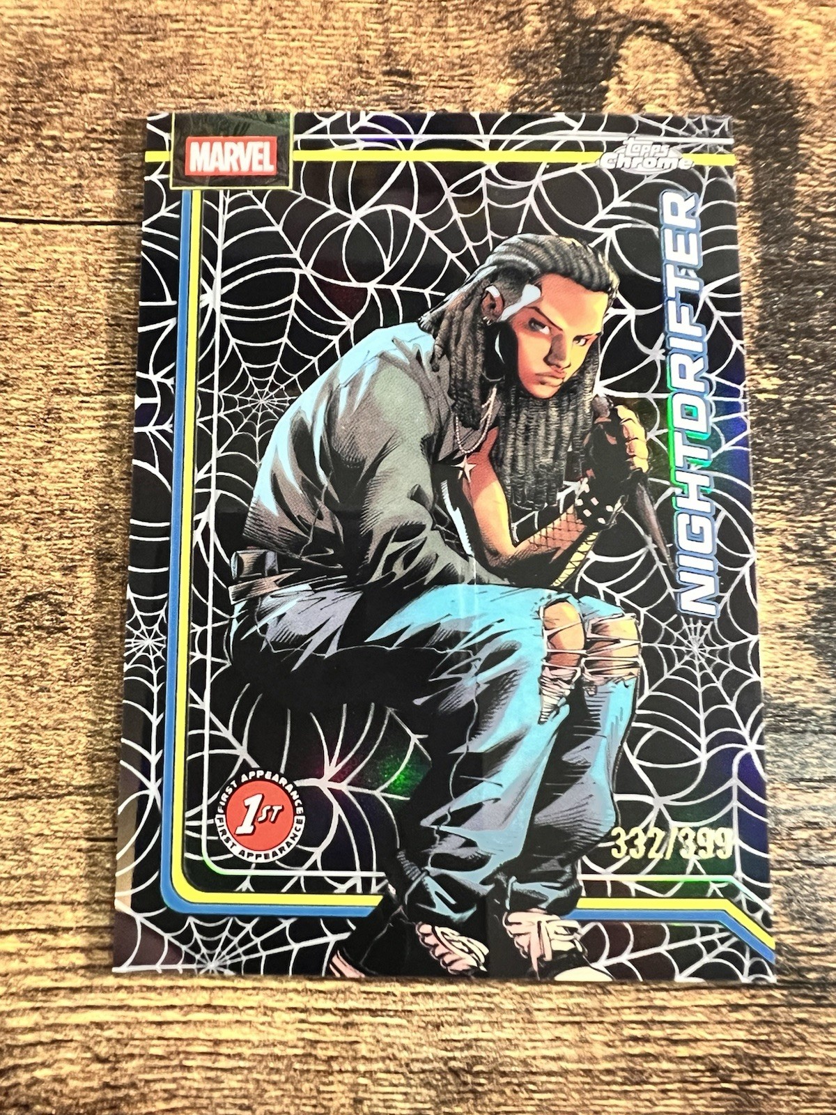 2026 Topps Chrome Marvel Nightdrifter 088 Spider-Web Refractor /399